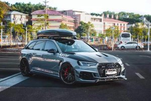 ฝากระโปรงหน้า Carbon Fiber Audi RS4 S4 A4 B9 / B9.5 ทรง Karbel V1 ปี 2017-ON