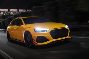 ชิ้นตกแต่งคาร์บอน Carbon Fiber Audi RS4 B9.5 ทรง Karbel (Fog Light Trim Overlay)