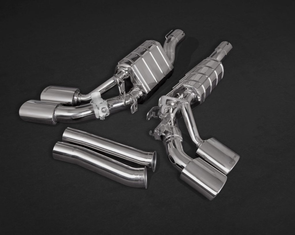 หม้อพักท้าย Mercedes AMG G63 (W463A) Capristo ECE Valved Dual Mufflers OE Actuators