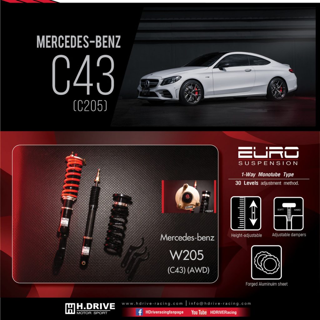 โช๊ค H-Drive EURO SPEC สำหรับ Mercedes-Benz C43 (W205)