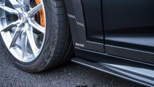 สเกิร์ตข้าง Carbon Fiber Audi A6 Allroad C8 ทรง Karbel Dry Carbon ปี 2020-2021