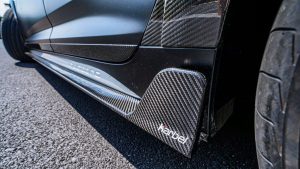 สเกิร์ตข้าง Carbon Fiber Audi A6 Allroad C8 ทรง Karbel Dry Carbon ปี 2020-2021