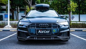 ลิ้นหน้า Carbon Fiber Audi A6 Allroad C8 ทรง Karbel