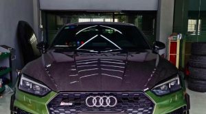 ฝากระโปรงหน้า Carbon Fiber Audi RS5 S5 A5 B9 B9.5 ทรง Karbel ปี 2017-2025