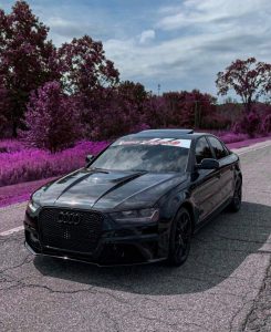 ฝากระโปรงหน้า Carbon Fiber Audi RS4 S4 A4 S-line B8.5 ทรง Karbel S-Line ปี 2013-2016