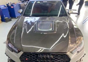 ฝากระโปรงหน้า Carbon Fiber Audi RS4 S4 A4 B9 / B9.5 ทรง Karbel ปี 2017-ON