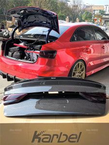 ฝากระโปรงท้าย Carbon Fiber Audi RS3 S3 A3 8V 8V.5 ทรง Karbel