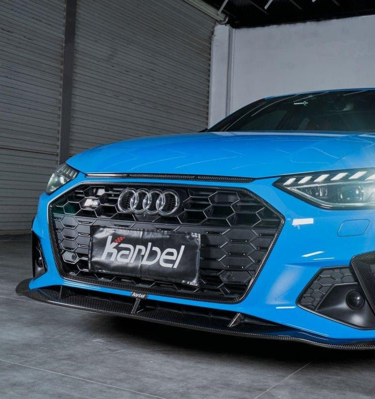 กระจังหน้า Carbon Fiber Audi S4 A4 S Line B9.5 ทรง Karbel S-Line Dry Carbon