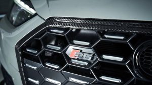 กระจังหน้า Carbon Fiber Audi S5 A5 S-bumper B9.5 ทรง Karbel กันชน S ปี 2020-2025