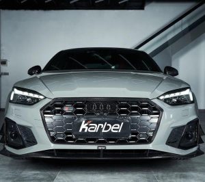 กระจังหน้า Carbon Fiber Audi S5 A5 S-bumper B9.5 ทรง Karbel กันชน S ปี 2020-2025