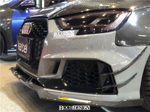 ลิ้นหน้า Carbon Fiber Audi RS3 B9 ทรง Karbel ปี 2018-2020
