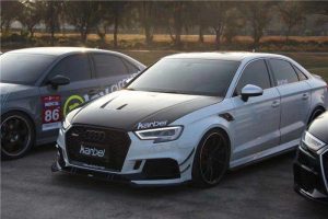 ลิ้นหน้า Carbon Fiber Audi RS3 B9 ทรง Karbel ปี 2018-2020
