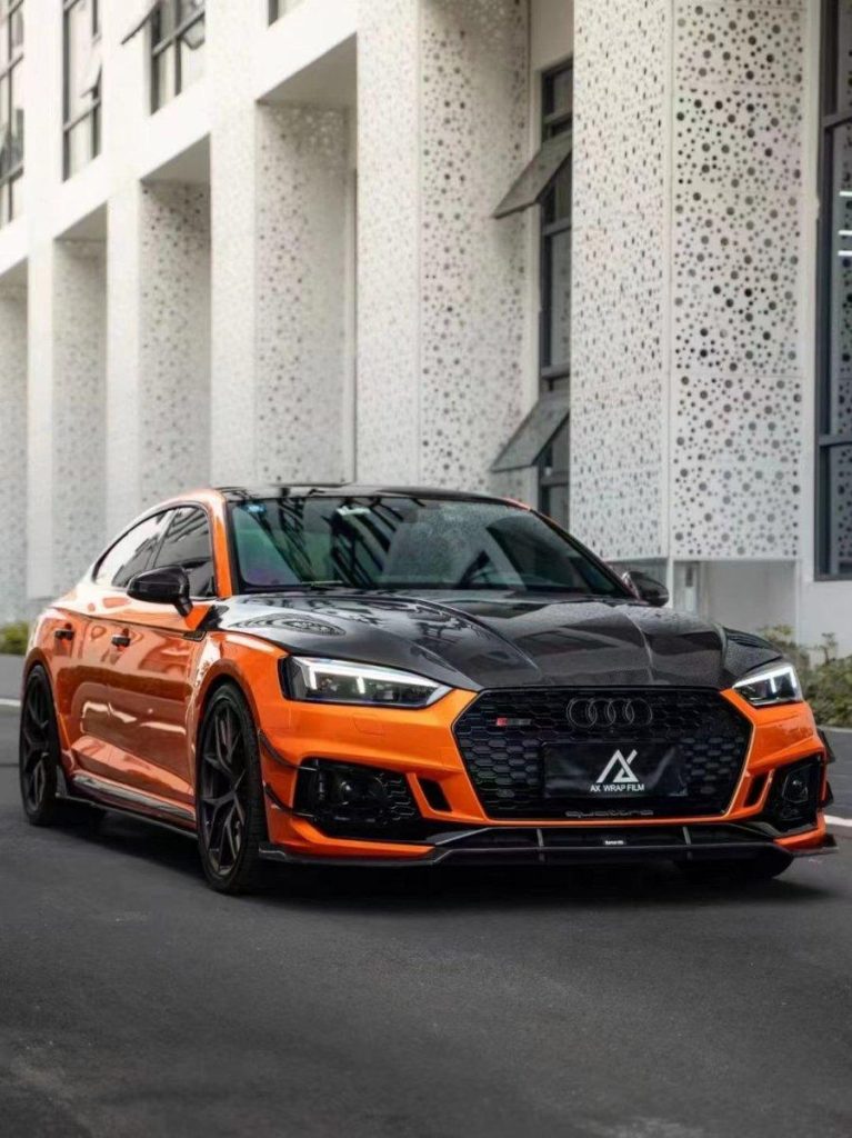 ลิ้นหน้า Carbon Fiber Audi RS5 B9 ทรง Karbel ปี 2017-2019