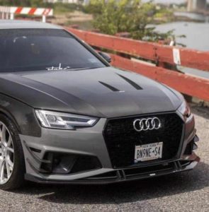ลิ้นหน้า Carbon Fiber Audi S4 A4 S Line B9 ทรง Karbel S-Line