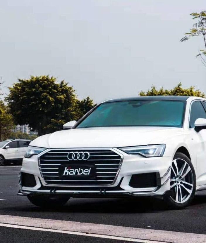 ลิ้นหน้า Carbon Fiber Audi S6 A6 S-Line A6 Avant C8 ทรง Karbel S-Line ปี 2019-ON