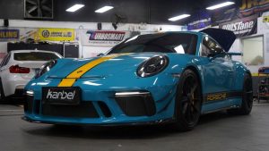 ลิ้นหน้า Carbon Fiber Porsche 911 991.2 GT3 ทรง Karbel