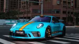 ลิ้นหน้า Carbon Fiber Porsche 911 991.2 GT3 ทรง Karbel