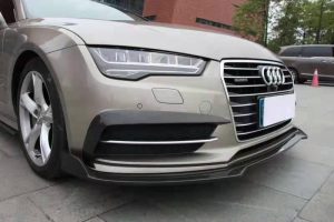 ลิ้นหน้า Carbon Fiber Audi S7 A7 S Line C7.5 ทรง Karbel S-Line Dry Carbon