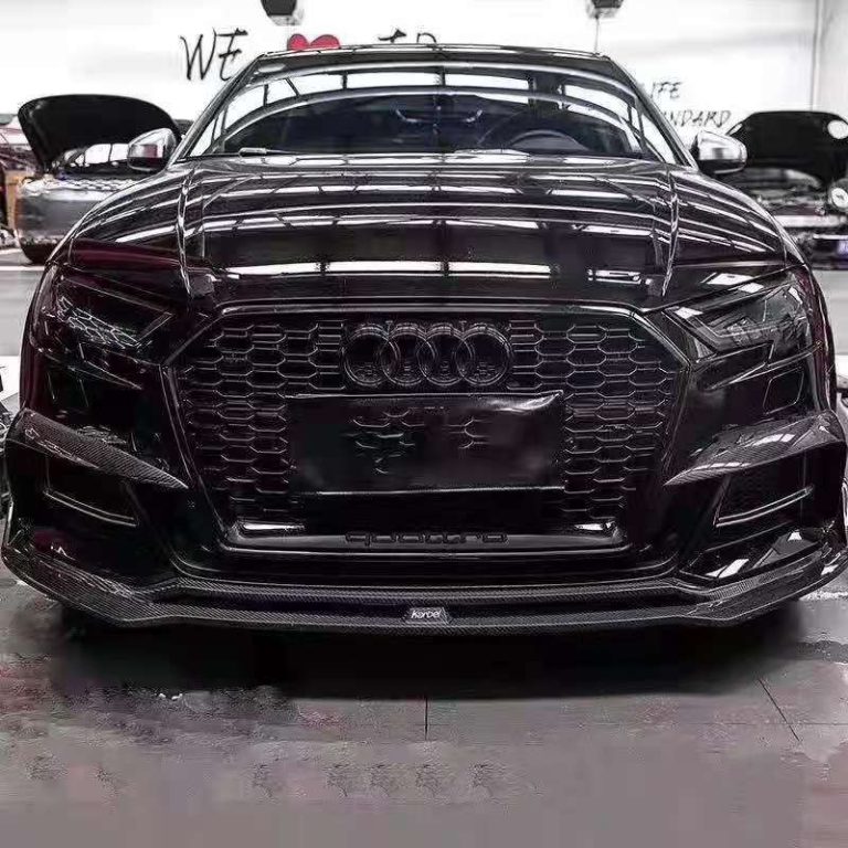 Front Lip Carbon Fiber Audi S3 A3 8V.5 style Karbel year 2017-2020