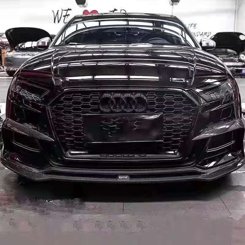 ลิ้นหน้า Carbon Fiber Audi S3 A3 8V.5 ทรง Karbel ปี 2017-2020