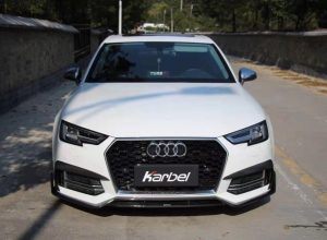 ลิ้นหน้า Carbon Fiber Audi S4 A4 S Line B9 ทรง Karbel Ver.1 S-Line ปี 2017-2018