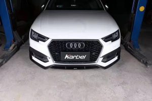 ลิ้นหน้า Carbon Fiber Audi S4 A4 S Line B9 ทรง Karbel Ver.1 S-Line ปี 2017-2018