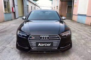 ลิ้นหน้า Carbon Fiber Audi S4 A4 S Line B9 ทรง Karbel Ver.1 S-Line ปี 2017-2018