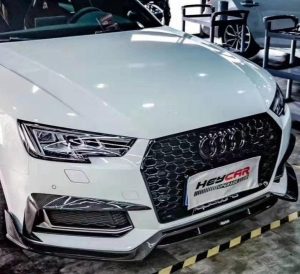 ลิ้นหน้า Carbon Fiber Audi S4 A4 S Line B9 ทรง Karbel Ver.1 S-Line ปี 2017-2018