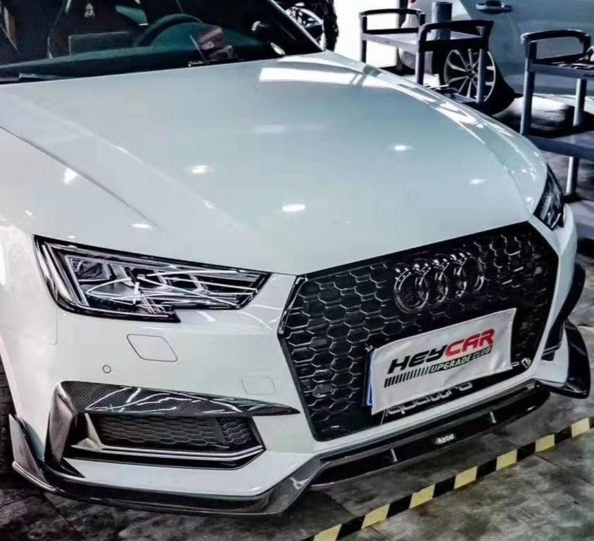 ลิ้นหน้า Carbon Fiber Audi S4 A4 S Line B9 ทรง Karbel Ver.1 S-Line ปี 2017-2018