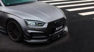 ลิ้นหน้า Carbon Fiber Audi S5 A5 S-bumper B9 ทรง Karbel V1 กันชน S