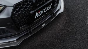 ลิ้นหน้า Carbon Fiber Audi S5 A5 S-bumper B9 ทรง Karbel V1 กันชน S