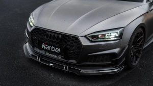 ลิ้นหน้า Carbon Fiber Audi S5 A5 S-bumper B9 ทรง Karbel V1 กันชน S