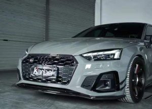 ลิ้นหน้า Carbon Fiber Audi S5 A5 S-bumper B9.5 ทรง Karbel Ver.1 กันชน S ปี 2020-2025