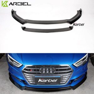 ลิ้นหน้า Carbon Fiber Audi A3 S Line S3 Sedan ทรง Karbel V2 S-Line
