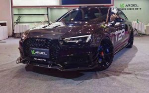 ลิ้นหน้า Carbon Fiber Audi S4 A4 S Line B9 ทรง Karbel Ver.2 S-Line ปี 2017-2018