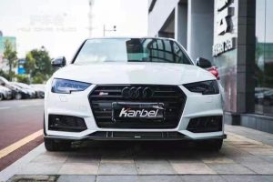 ลิ้นหน้า Carbon Fiber Audi S4 A4 S Line B9 ทรง Karbel Ver.2 S-Line ปี 2017-2018