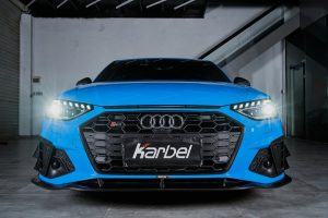 ลิ้นหน้า Carbon Fiber Audi S4 A4 S-line B9.5 ทรง Karbel V2 S-Line ปี 2020-ON