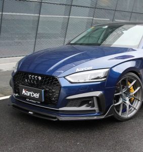 ลิ้นหน้า Carbon Fiber Audi S5 A5 S-bumpe B9 ทรง Karbel Ver.2 ปี 2017-2019