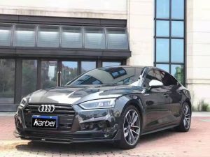ลิ้นหน้า Carbon Fiber Audi S5 A5 S-bumpe B9 ทรง Karbel Ver.2 ปี 2017-2019