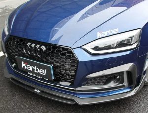 ลิ้นหน้า Carbon Fiber Audi S5 A5 S-bumpe B9 ทรง Karbel Ver.2 ปี 2017-2019