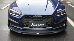 ลิ้นหน้า Carbon Fiber Audi S5 A5 S-bumpe B9 ทรง Karbel Ver.2 ปี 2017-2019