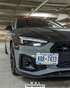 ลิ้นหน้า Carbon Fiber Audi S5 A5 S Line B9.5 ทรง Karbel Ver.2 S-Line ปี 2020-2025