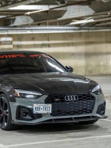 ลิ้นหน้า Carbon Fiber Audi S5 A5 S Line B9.5 ทรง Karbel Ver.2 S-Line ปี 2020-2025