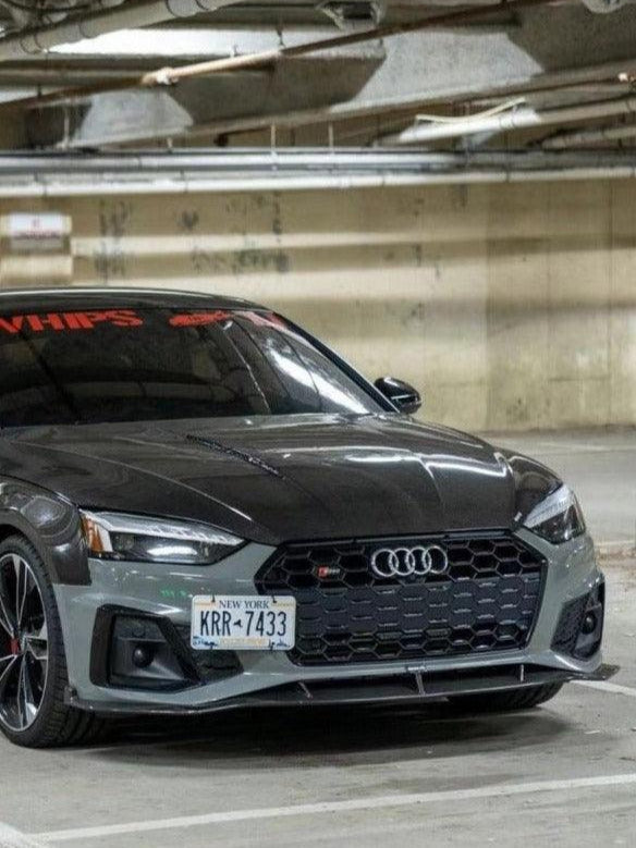 ลิ้นหน้า Carbon Fiber Audi S5 A5 S Line B9.5 ทรง Karbel Ver.2 S-Line ปี 2020-2025