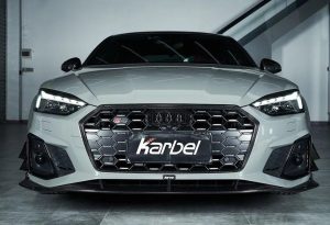 ลิ้นหน้า Carbon Fiber Audi S5 A5 S Line B9.5 ทรง Karbel Ver.2 S-Line ปี 2020-2025