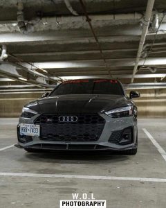 ลิ้นหน้า Carbon Fiber Audi S5 A5 S Line B9.5 ทรง Karbel Ver.2 S-Line ปี 2020-2025