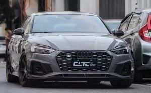 ลิ้นหน้า Carbon Fiber Audi S5 A5 S Line B9.5 ทรง Karbel Ver.2 S-Line ปี 2020-2025