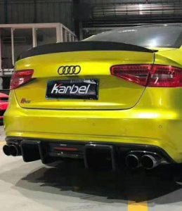 扩散器 Carbon Fiber Audi A4 B8.5 款式 Karbel 年 2013-2016