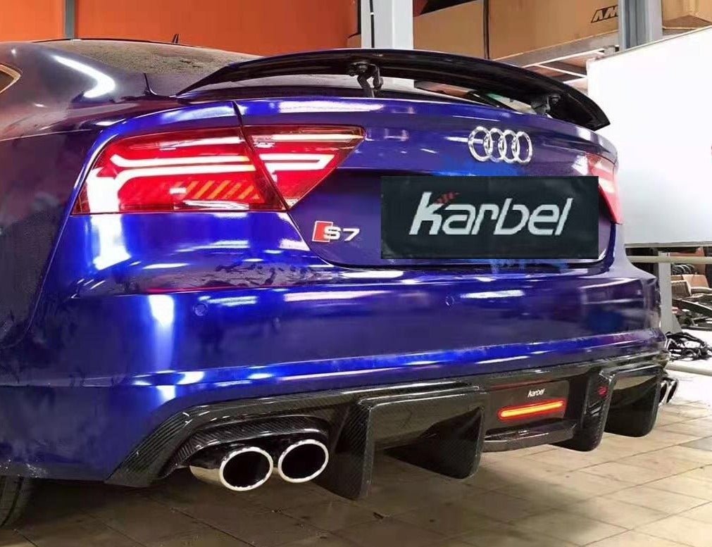 ดิฟฟิวเซอร์ Carbon Fiber Audi A7 C7.5 ทรง Karbel ปี 2016-2018