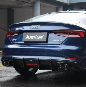 ดิฟฟิวเซอร์ Carbon Fiber Audi S5 A5 S-bumper B9 ทรง Karbel กันชน S Dry Carbon ปี 2017-2019